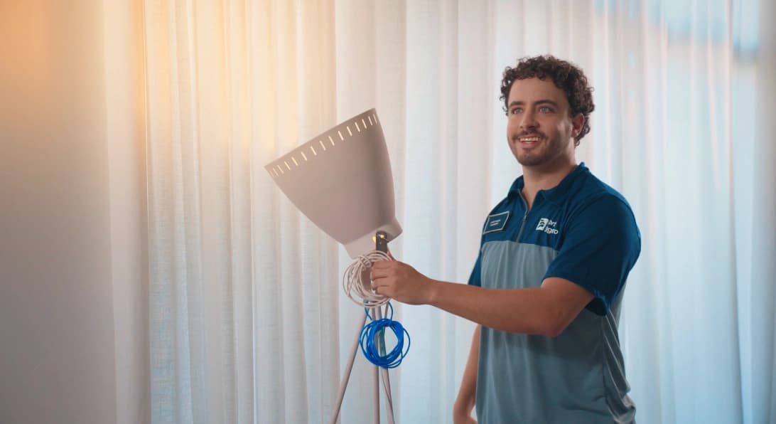 Instalação de itens de iluminação